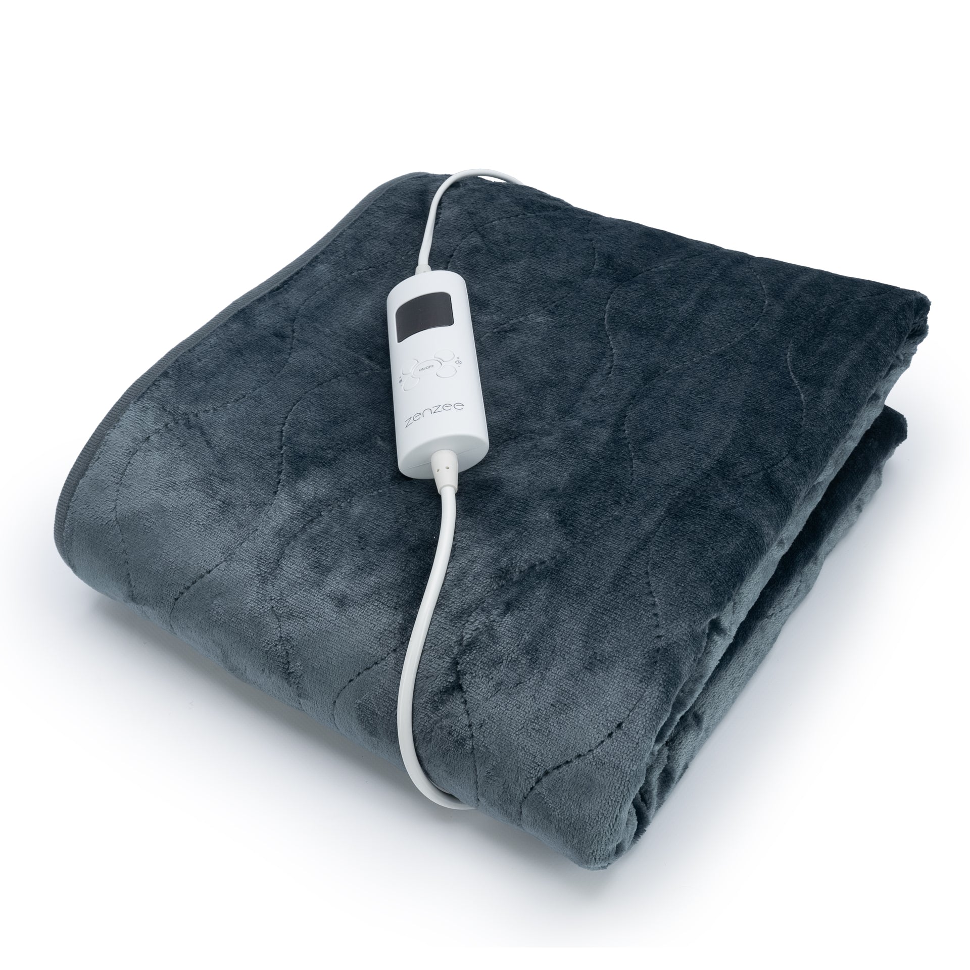 Antraciet elektrische deken 181x136 cm met timer – comfortabel en veilig warmblijven
