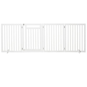 Veilig wit 4-delig traphekje zonder boren, makkelijk te monteren van duurzaam MDF voor veilige afsluiting van ruimtes