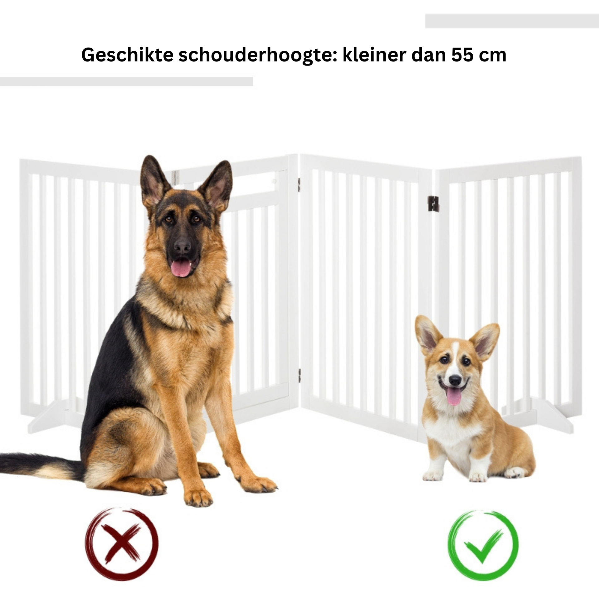 Veilig wit 4-delig traphekje zonder boren, makkelijk te monteren
