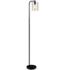 Industriële staande lamp met verstelbare kap – zwart – Ø25×168 cm