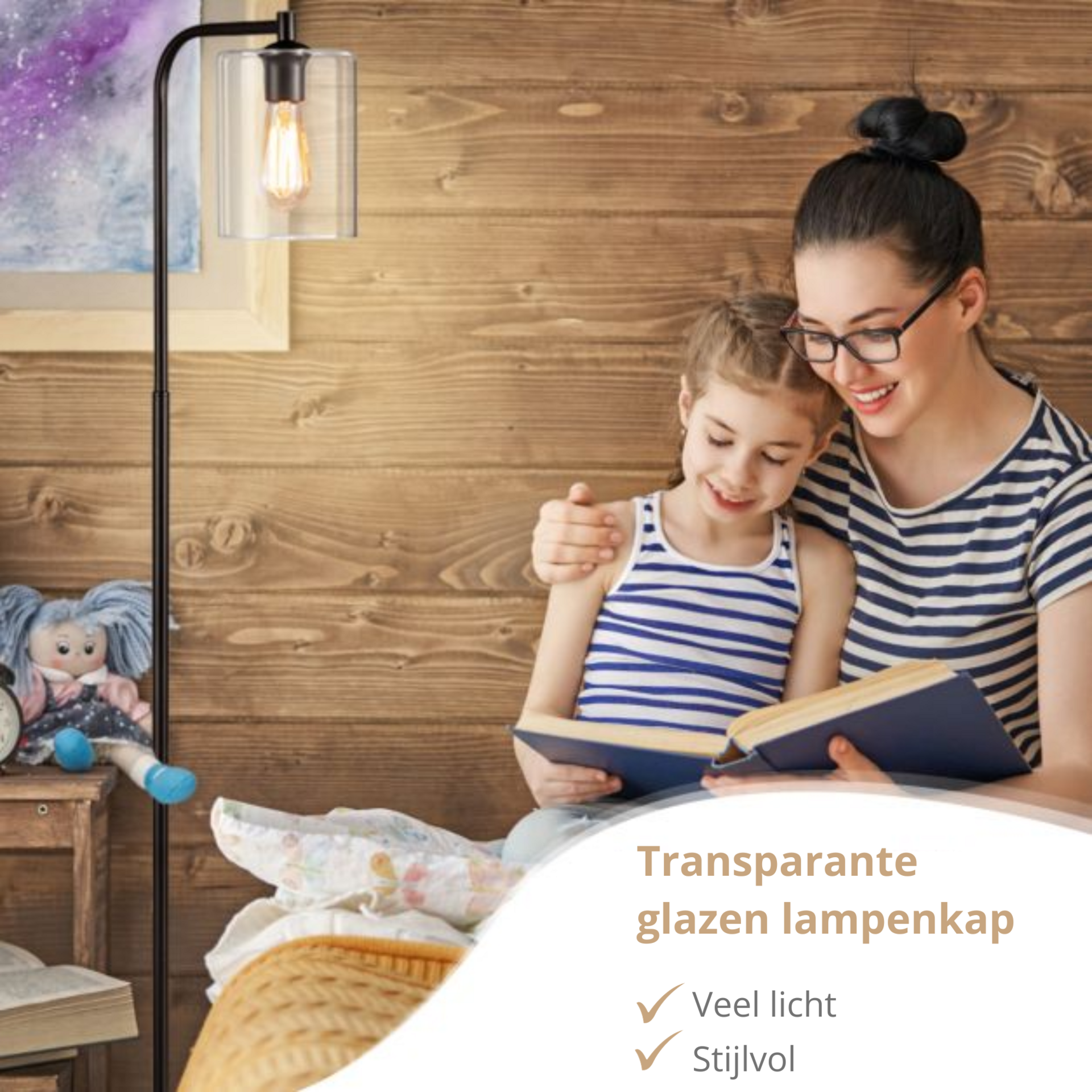 Industriële staande lamp met verstelbare kap – zwart – Ø25×168 cm