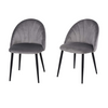 Set van 2 eetkamerstoelen grijs – 52×54×79 cm – stijlvol & comfortabele eetkamerstoel
