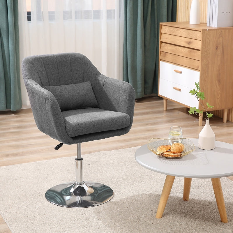 Verstelbare draaifauteuil in grijs – 60×60×79-91 cm – comfort & design