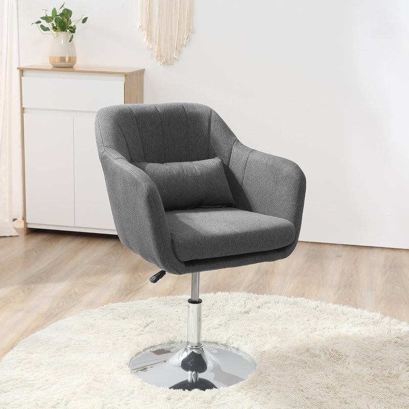 Verstelbare draaifauteuil in grijs – 60×60×79-91 cm – comfort & design