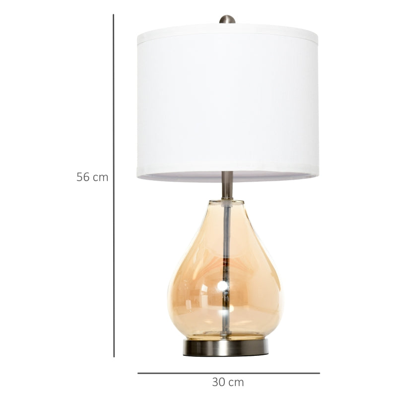 Tafellamp set van 2 met glazen kap – Ø30x56 cm - warme uiststraling