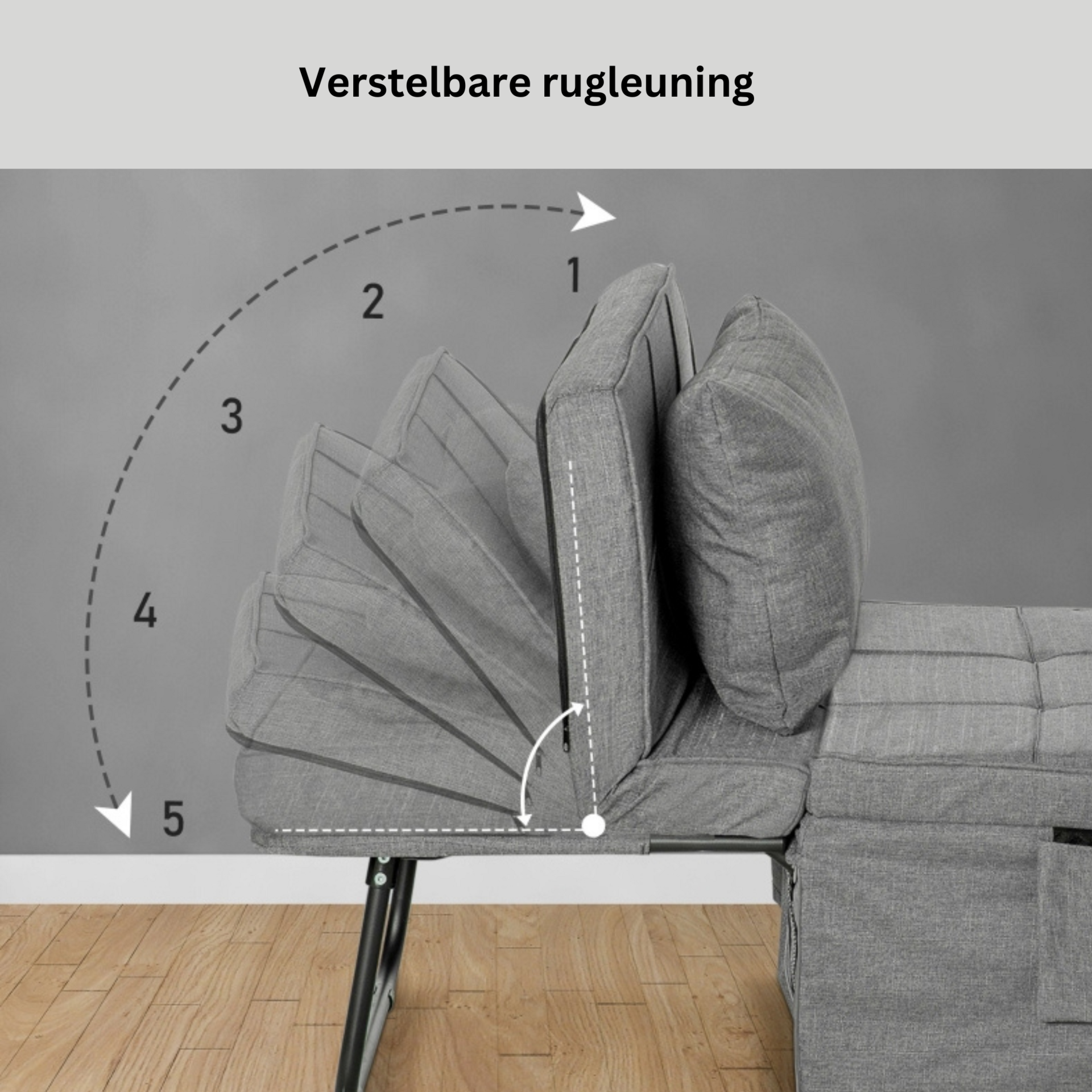 Opvouwbare stretcher veldbed voor camping of logeerplek – 188x75x38 cm