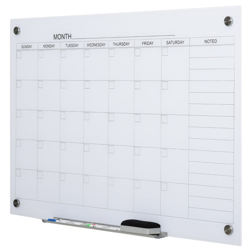 Magnetisch whiteboard maandplanner met aluminium frame – 90x60 cm