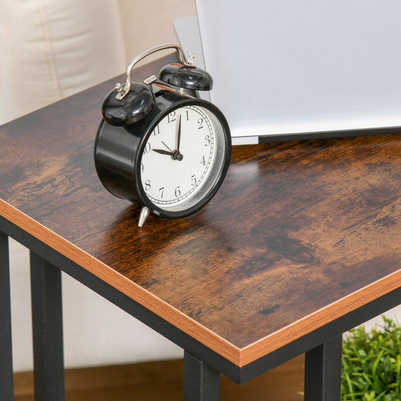Industriële bijzettafel met wieltjes en opbergruimte – 51×36×65 cm