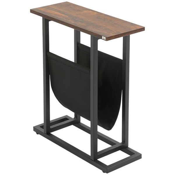 Bijzettafel met tijdschriftenhouder 49x19x55 cm – industrieel | Zenzee