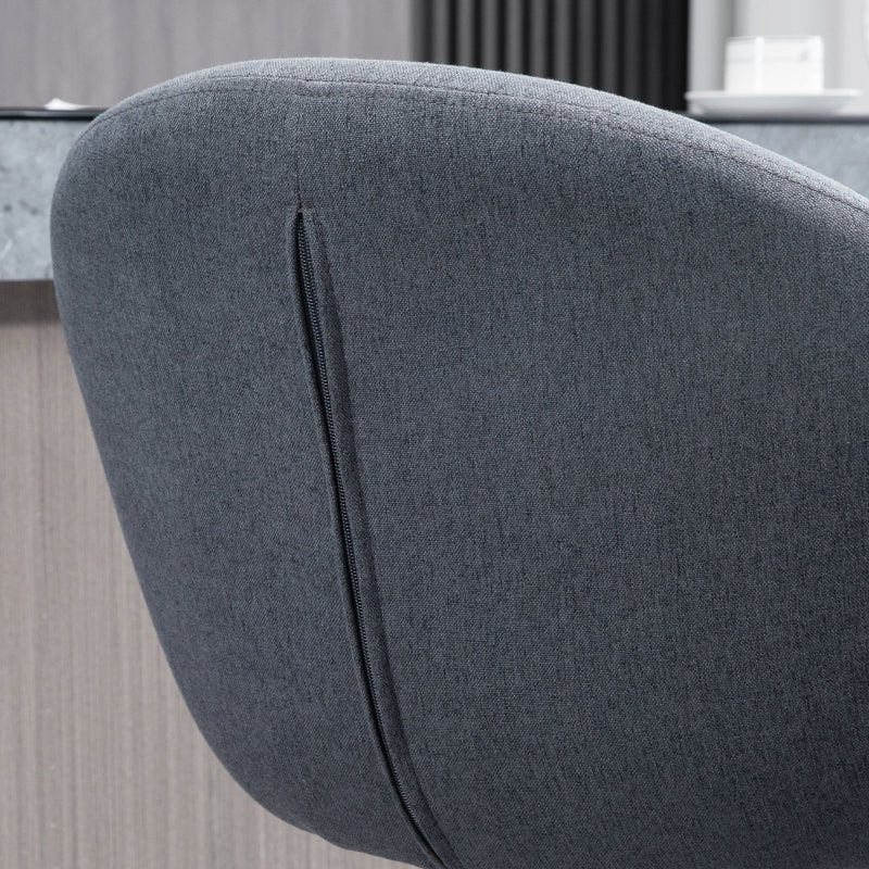 Verstelbare barkruk met voetensteun en armleuningen – grijs – 54×54×112 cm