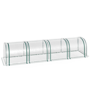 Tunnelvormige XL kweekkas groen – 395 x 100 x 80 cm broeikas met stevig frame en vorstbestendige PVC folie voor verlengd tuinseizoen