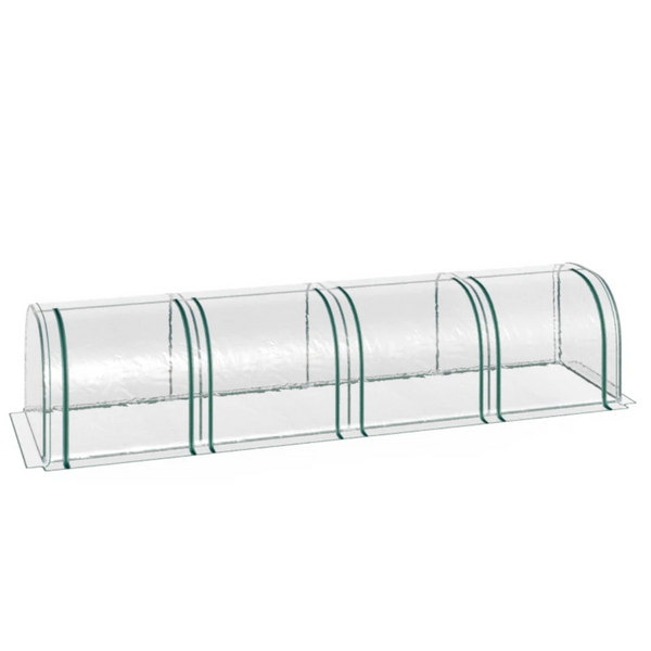 Tunnelvormige XL kweekkas groen – 395 x 100 x 80 cm broeikas