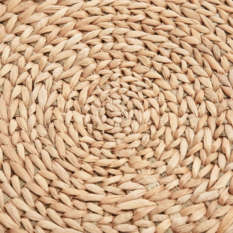 Ronde hocker met opbergruimte en afneembare deksel – stro rotan – Ø43×43 cm