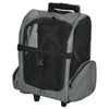 2-in-1 hondentrolley en rugzak met ademend mesh – grijs – 42×25×55 cm