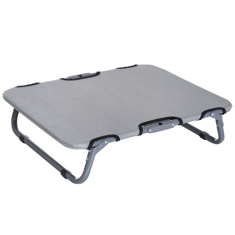 Opvouwbare hondenstretcher hondenbed met ademende stof – grijs – 59×46×15 cm