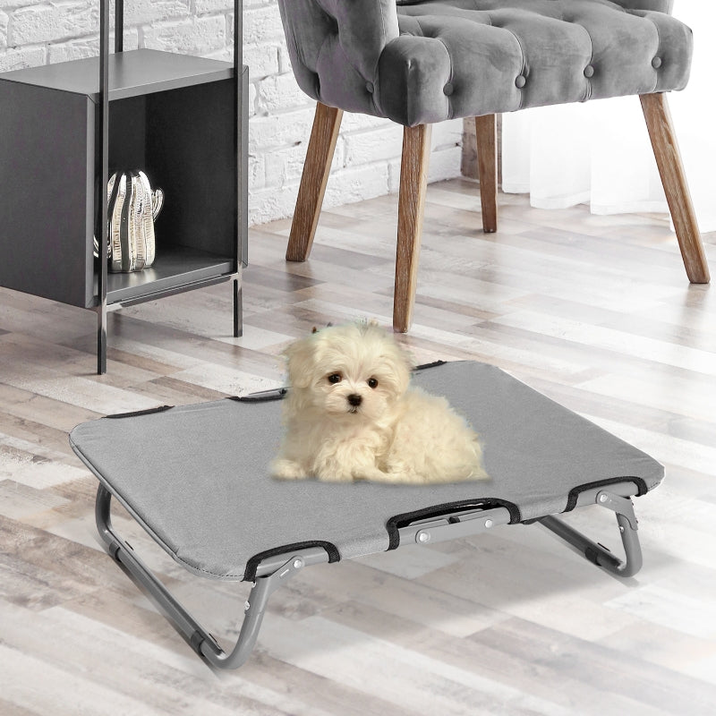 Opvouwbare hondenstretcher hondenbed met ademende stof – grijs – 59×46×15 cm