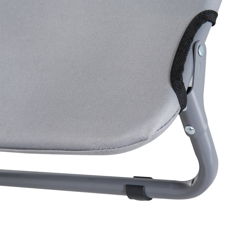 Opvouwbare hondenstretcher hondenbed met ademende stof – grijs – 59×46×15 cm