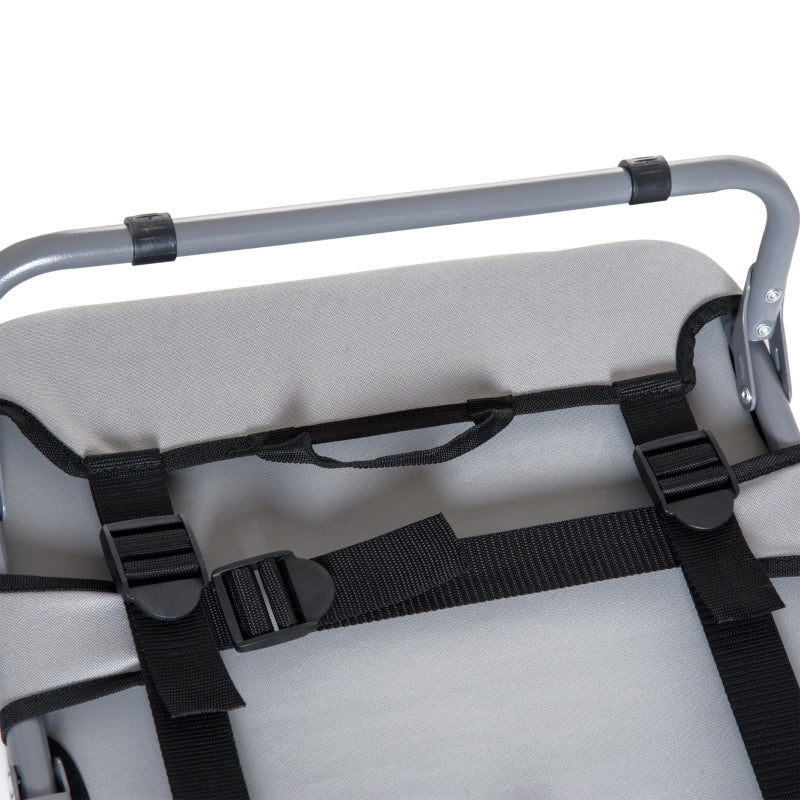 Opvouwbare hondenstretcher hondenbed met ademende stof – grijs – 59×46×15 cm