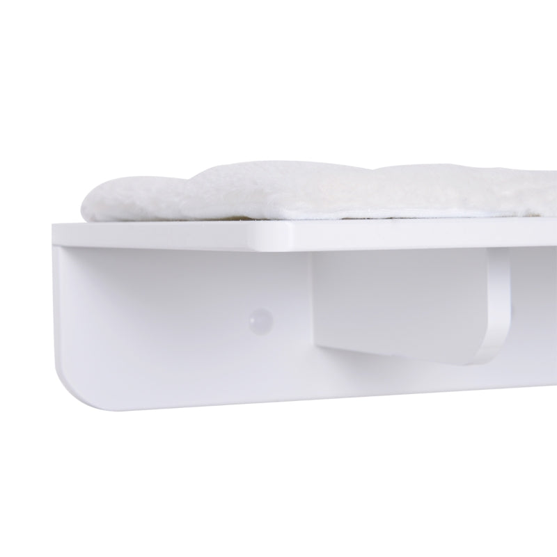 Kattenklimwand met hangmat, krabpaal en springplatform – lichtbruin