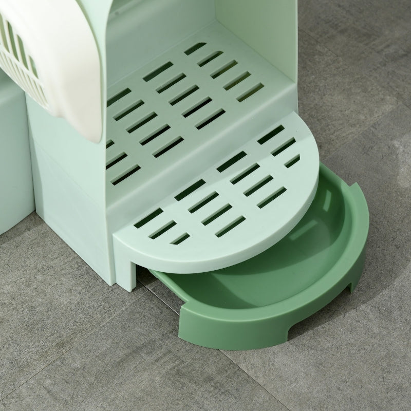 Kattenbak met uittrekbare lade 52x60x42 cm – groen | Nuvido