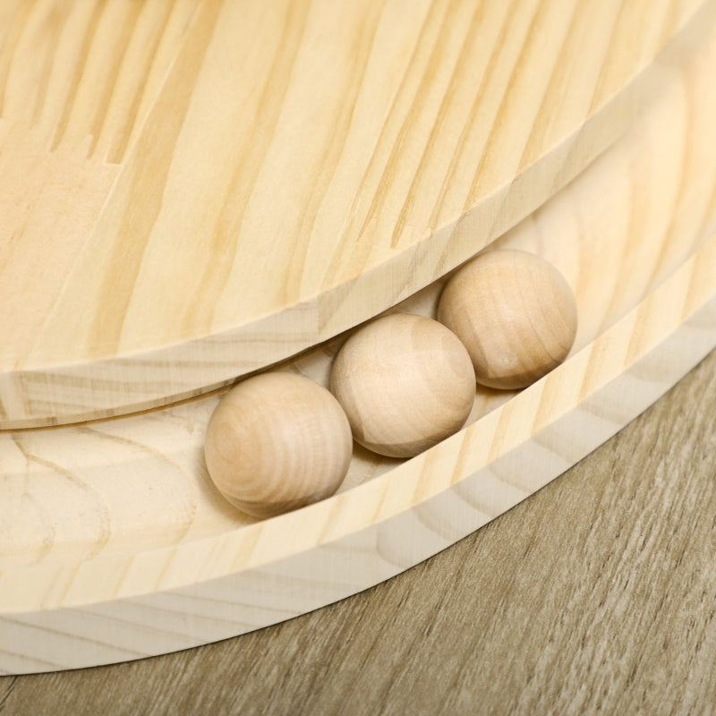 Krabpaal van dennenhout met knikkerbaan – 39,5×32,5×14,5 cm