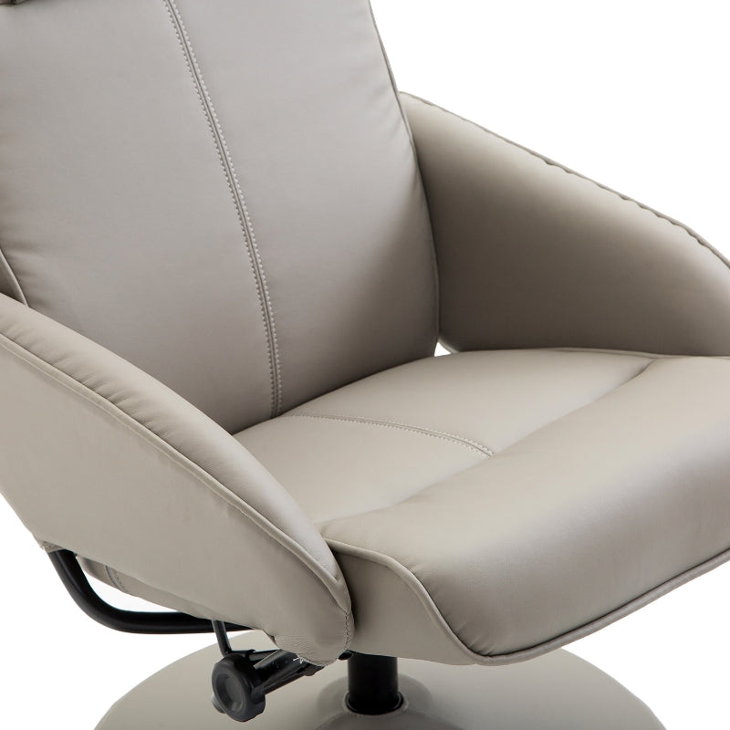 Ergonomische relaxstoel met voetenbankje grijs – comfort voor elke dag