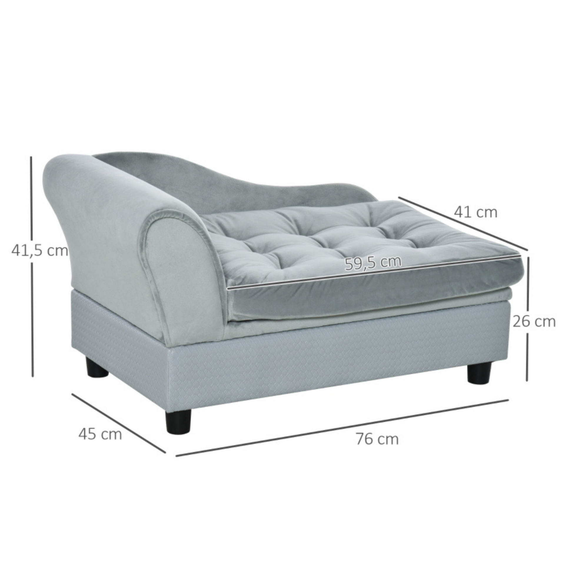 Stijlvol hondenbed met opbergruimte grijs – comfort en functionaliteit