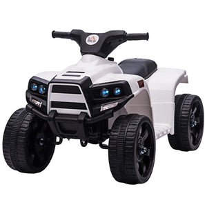 Elektrische kinderquad 65x40x43 cm – 6V met LED-verlichting, stoere kinderquad met grote wielen en comfortabel zadel
