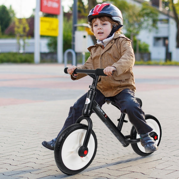Zwarte verstelbare loopfiets 85x36x54 cm – lichtgewicht kinderfiets