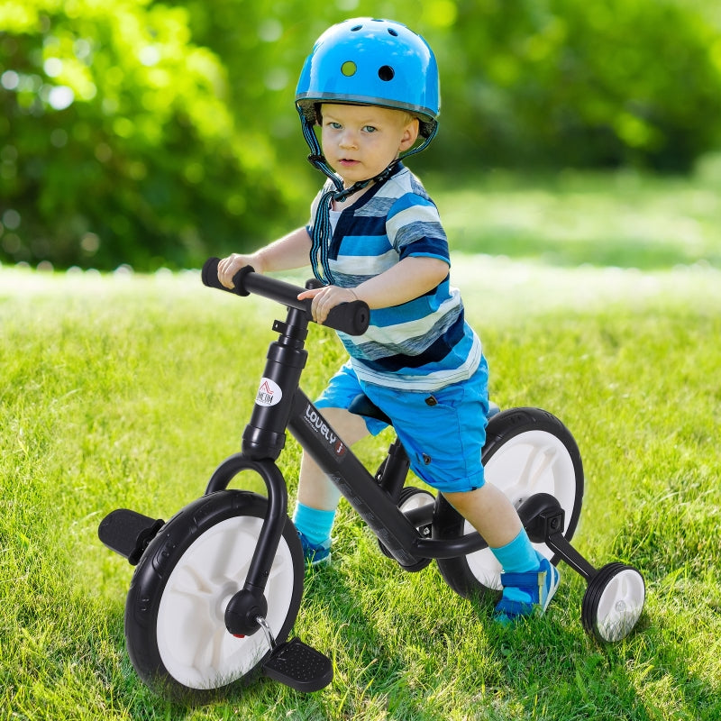 Zwarte verstelbare loopfiets 85x36x54 cm – lichtgewicht kinderfiets