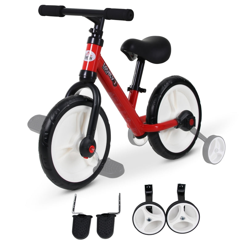 Rode verstelbare loopfiets 85x36x54 cm – lichtgewicht kinderfiets