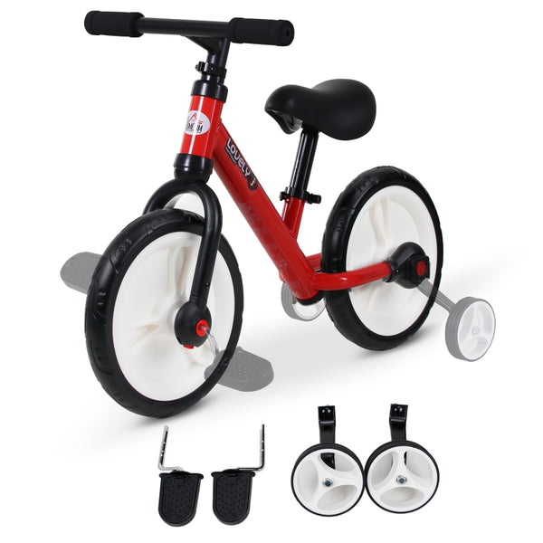 Rode verstelbare loopfiets 85x36x54 cm – lichtgewicht kinderfiets