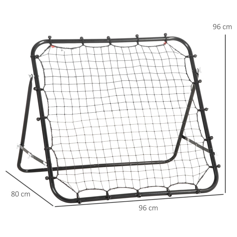 Verstelbare voetbal rebounder 96x80x96 cm – ideaal voor techniektraining