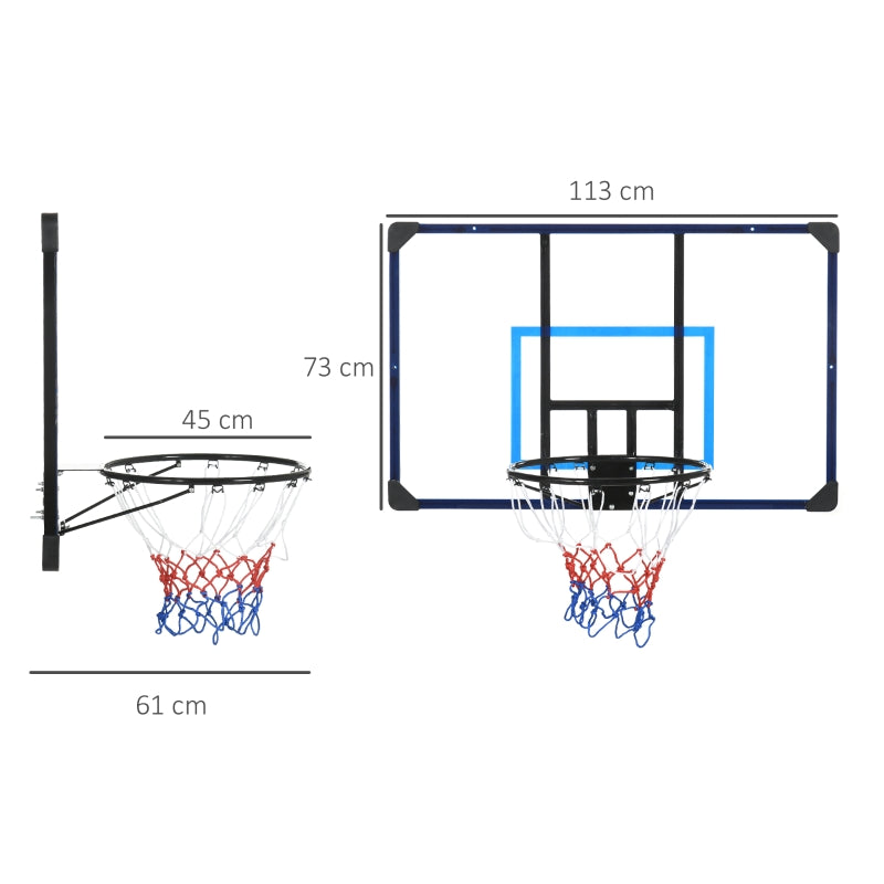 Duurzaam basketbalbord met ring 113x61x73 cm – voor buitengebruik