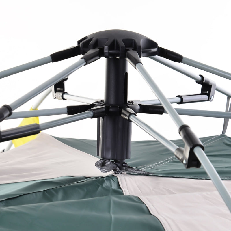 Ruime 3-persoons koepeltent 205x195x135 cm – groen met pop-up systeem
