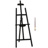 Verstelbare inklapbare schildersezel zwart 52x72x135 cm – compact en stabiel