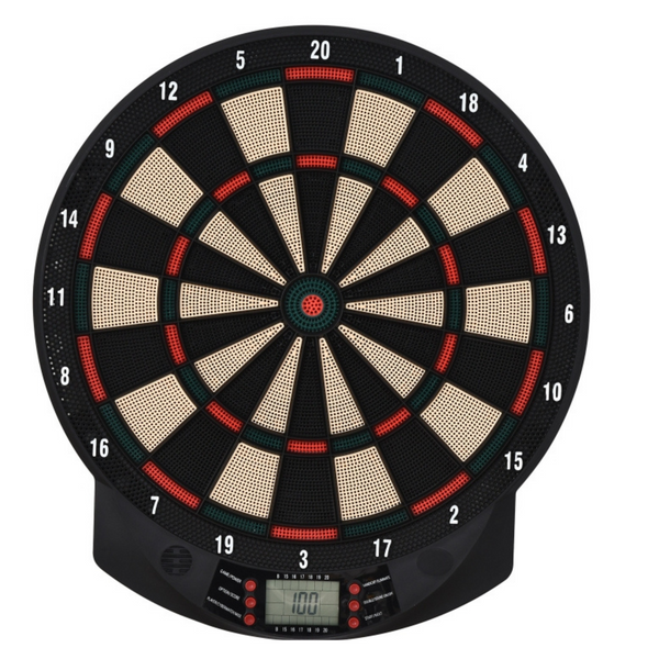 Elektronisch dartbord 44x39,5 cm – 26 spellen, 8 spelers, LCD-display