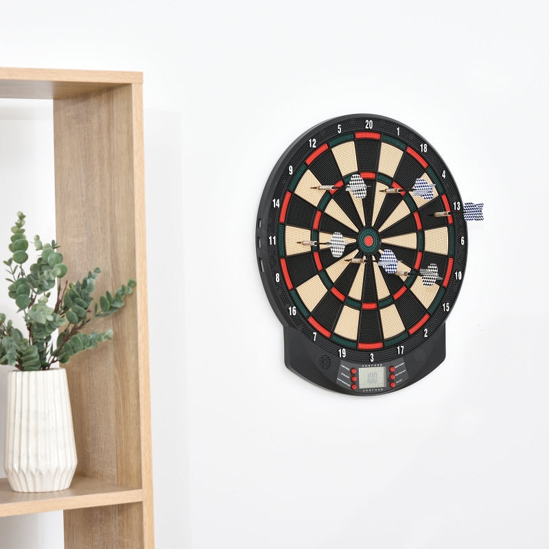 Elektronisch dartbord 44x39,5 cm – 26 spellen, 8 spelers, LCD-display