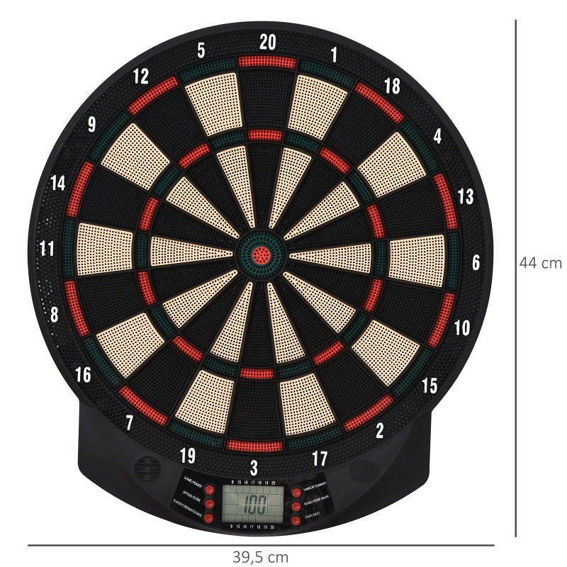 Elektronisch dartbord 44x39,5 cm – 26 spellen, 8 spelers, LCD-display