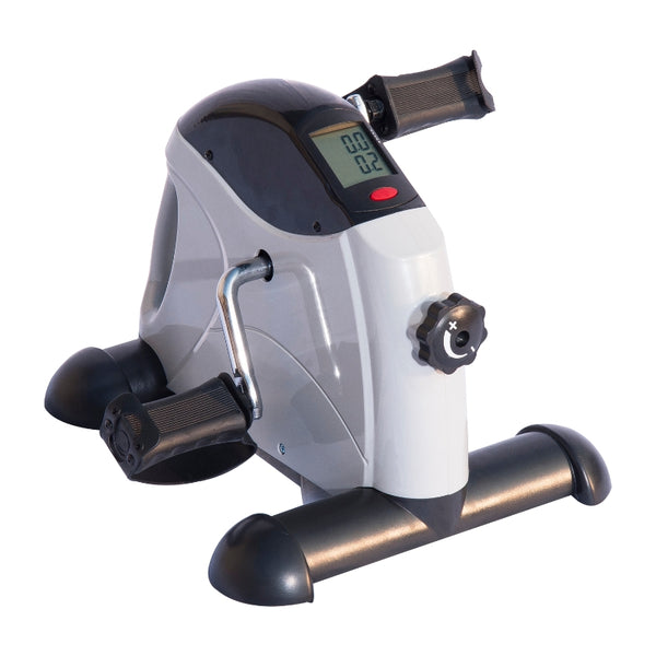 Compacte hometrainer stoelfiets 41x50x96 cm – wit met LCD-display