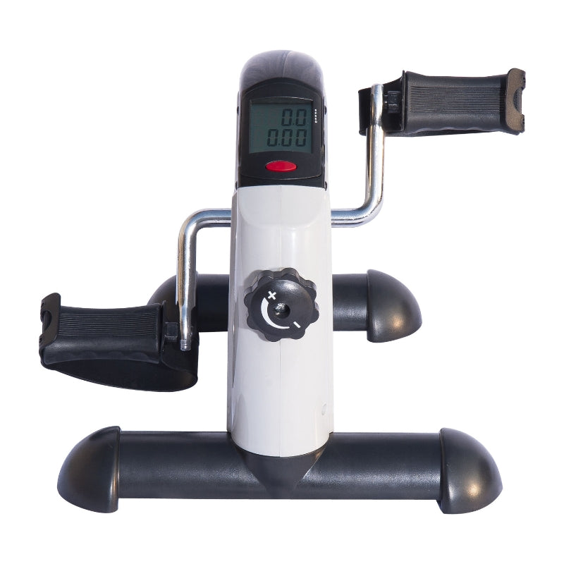 Compacte hometrainer stoelfiets 41x50x96 cm – wit met LCD-display