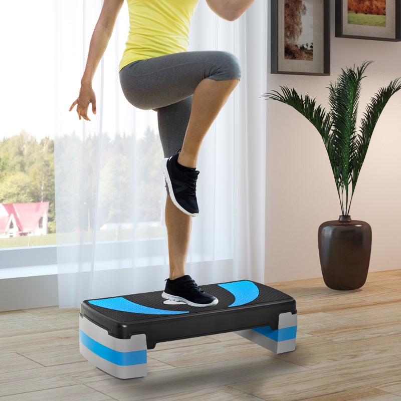 Verstelbare aerobic fitness step 80x31x20 cm – antislip en compact