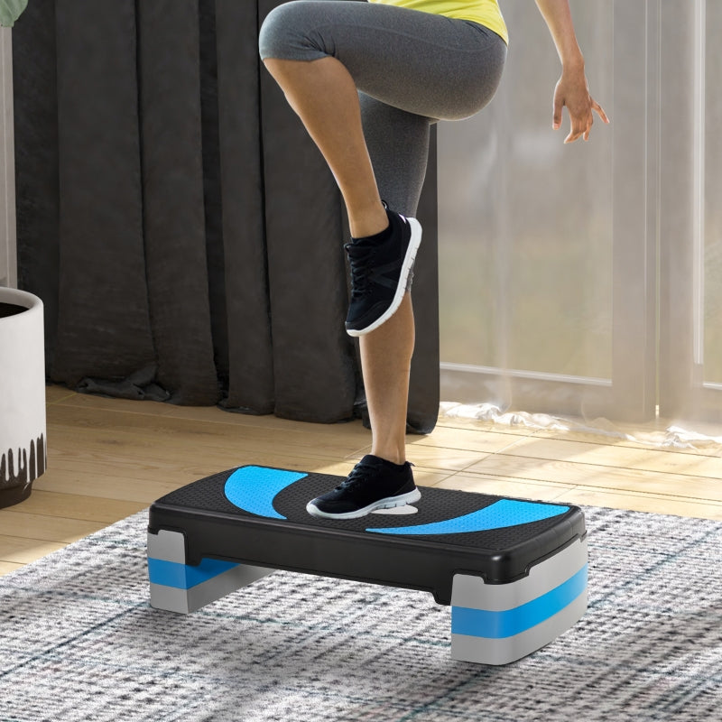 Verstelbare aerobic fitness step 80x31x20 cm – antislip en compact