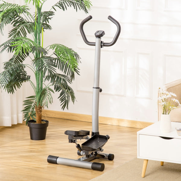 Compacte stepper hometrainer 55x53x118-128 cm – met LCD-display