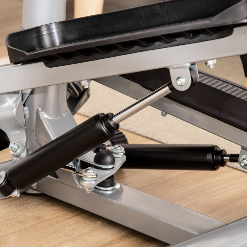 Compacte stepper hometrainer 55x53x118-128 cm – met LCD-display