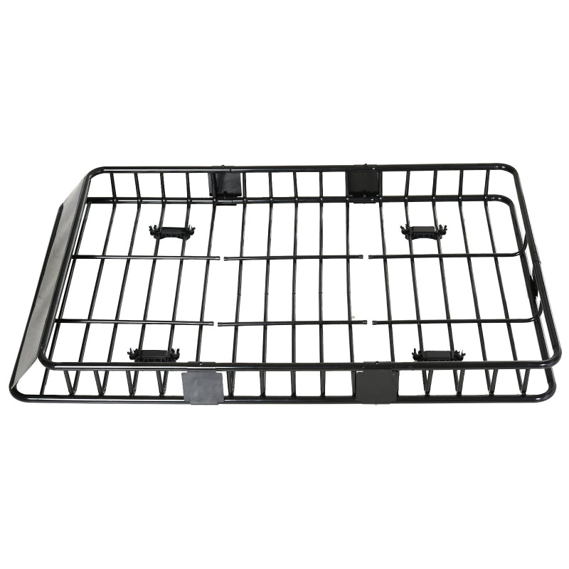 Robuuste universele dakdrager 162x99x16 cm – metaal zwart