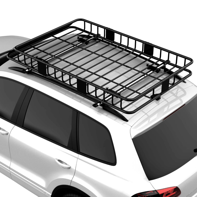 Robuuste universele dakdrager 162x99x16 cm – metaal zwart