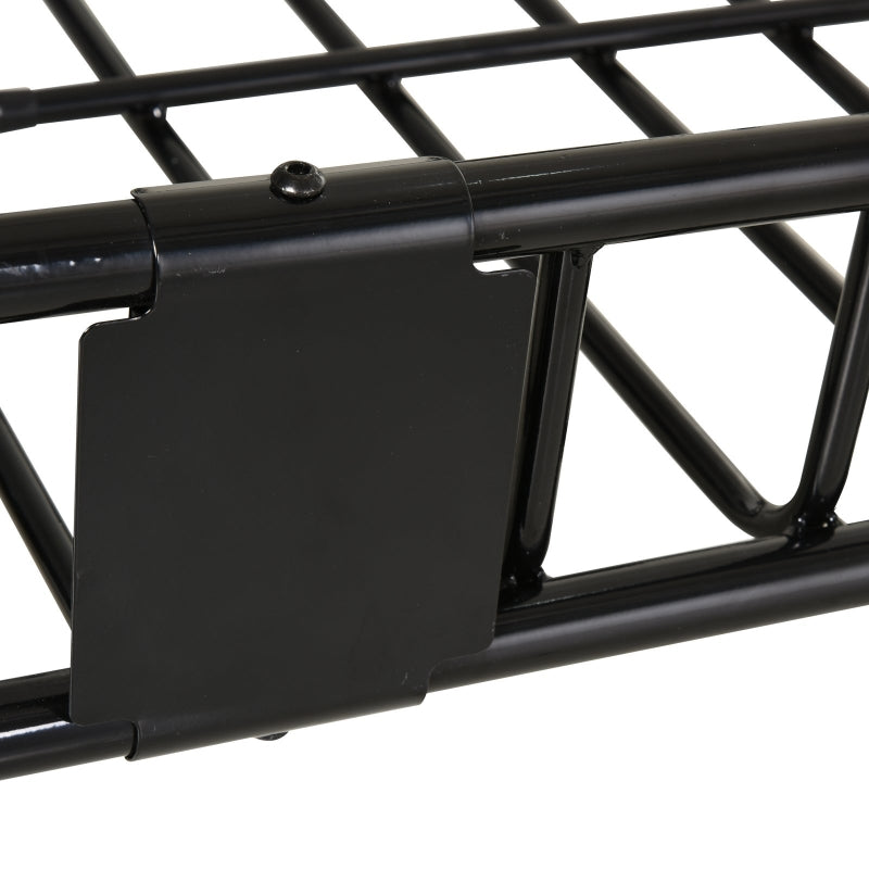 Robuuste universele dakdrager 162x99x16 cm – metaal zwart