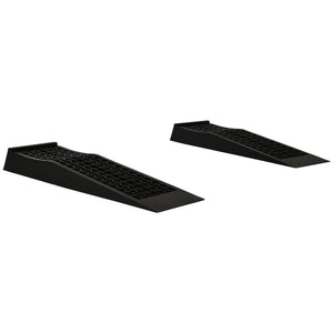 Duurzame rubberen oprijblokken 70x20x8 cm – set van 2 voor voertuigen met anti-slip oppervlak voor veilig parkeren