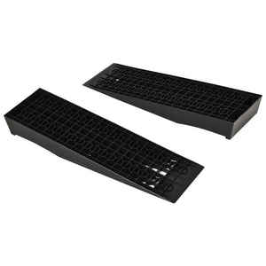 Duurzame rubberen oprijblokken 70x20x8 cm – set van 2 voor voertuigen met anti-slip structuur en stevig materiaal